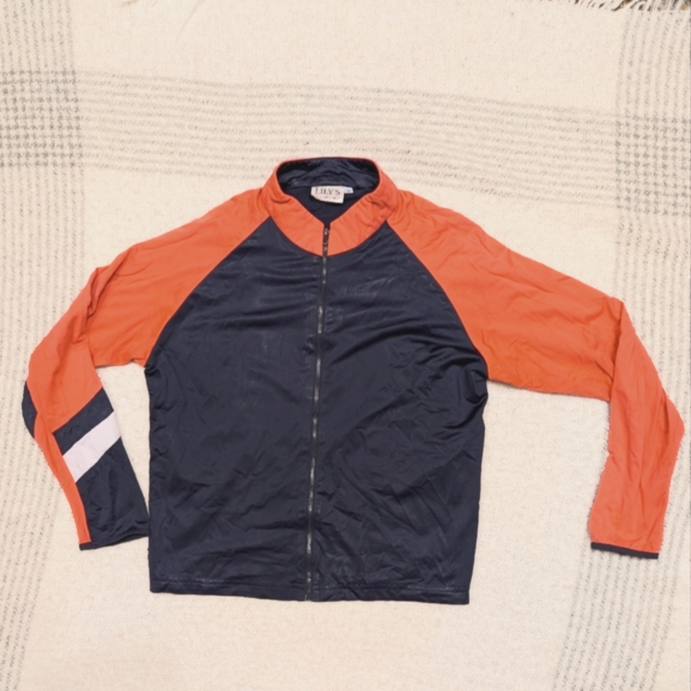 Vintage Lilly's Of Beverly Hills Navy & Orange Lightweight Jacket Size Small